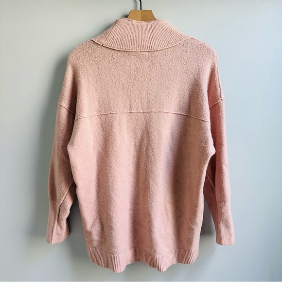 Free People Afterglow Mock Neck Sweater in Blush Pink XS - Picture 7 of 7